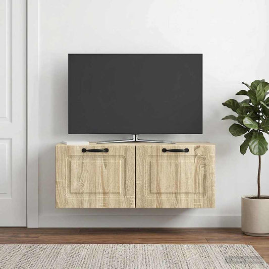 Nástěnná Tv Skříň Dub Sonoma 78,5 X 31 X 30 Cm Kompozitní Dřevo