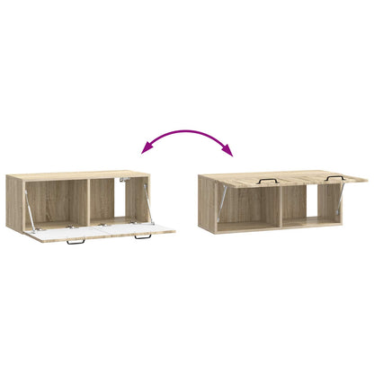 Nástěnná Tv Skříň Dub Sonoma 78,5 X 31 X 30 Cm Kompozitní Dřevo