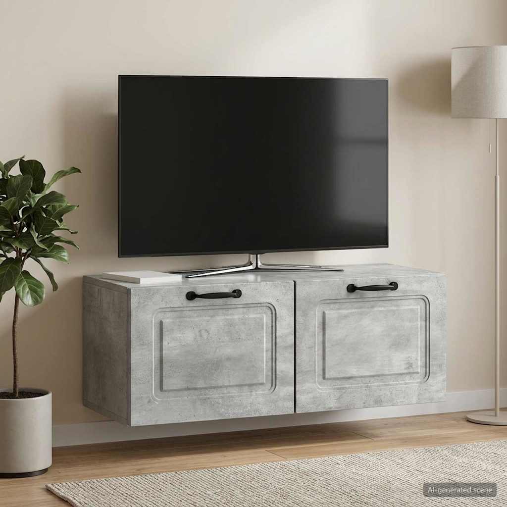 Nástěnná Tv Skříň Nástěnný Betonově Šedá 78,5 X 31 X 30 Cm
