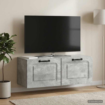 Nástěnná Tv Skříň Nástěnný Betonově Šedá 78,5 X 31 X 30 Cm