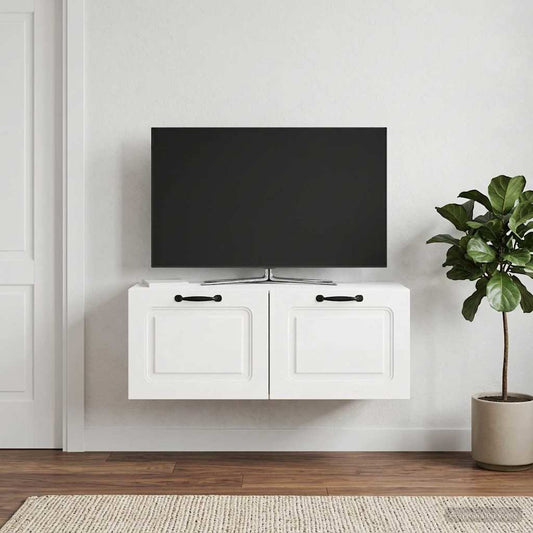 Nástěnná Tv Skříň Bílá S Vysokým Leskem 78,5 X 31 X 30 Cm