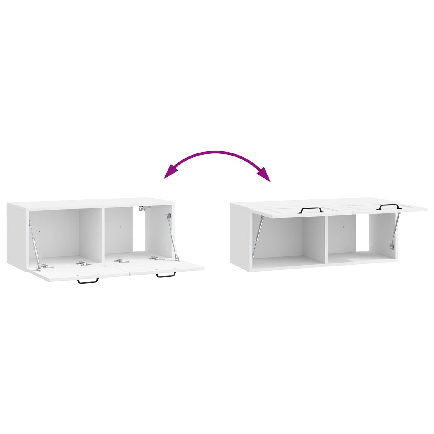 Nástěnná Tv Skříň Bílá S Vysokým Leskem 78,5 X 31 X 30 Cm