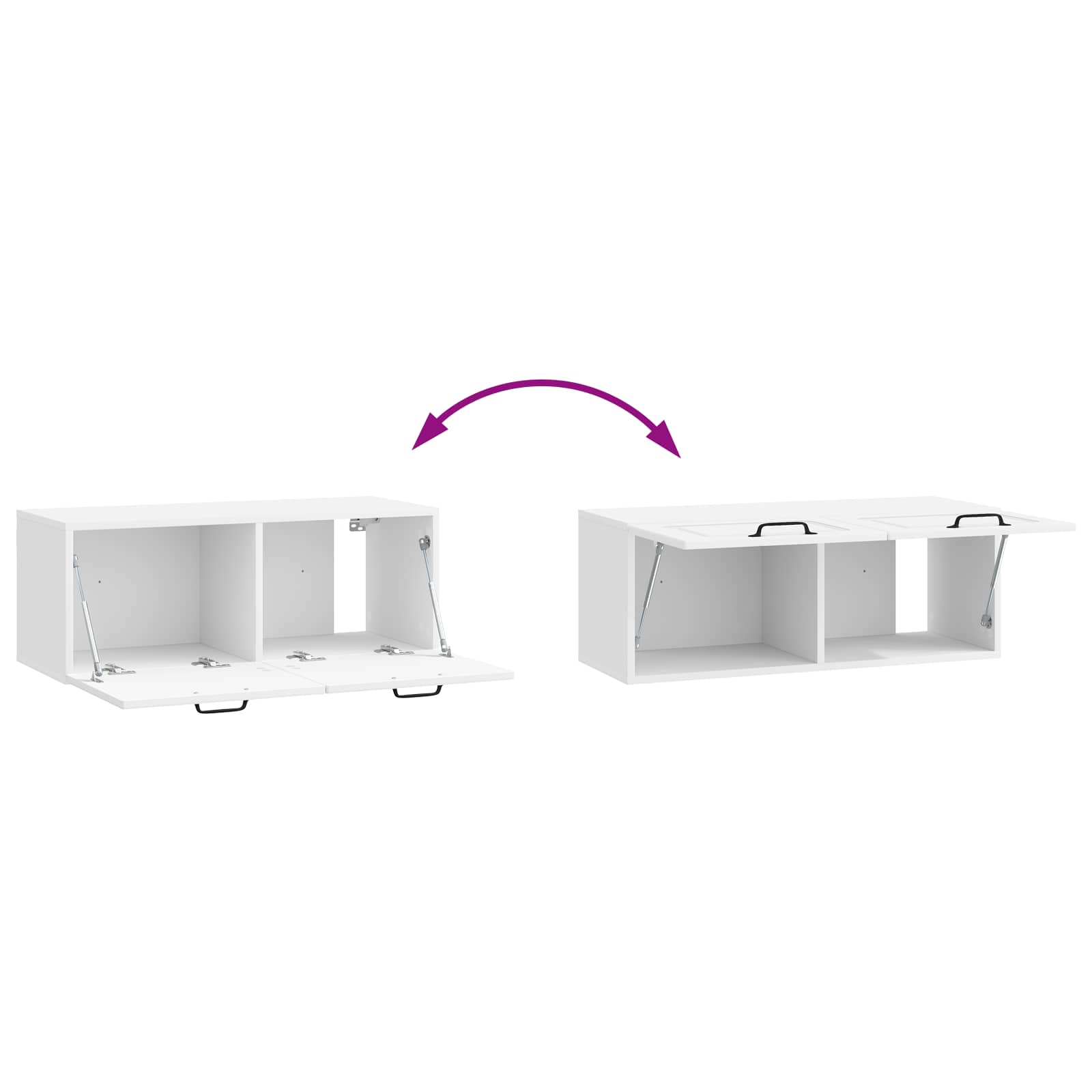 Nástěnná Tv Skříň Bílá S Vysokým Leskem 78,5 X 31 X 30 Cm