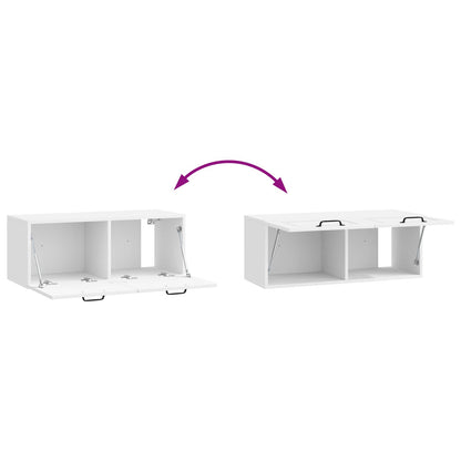 Nástěnná Tv Skříň Bílá S Vysokým Leskem 78,5 X 31 X 30 Cm