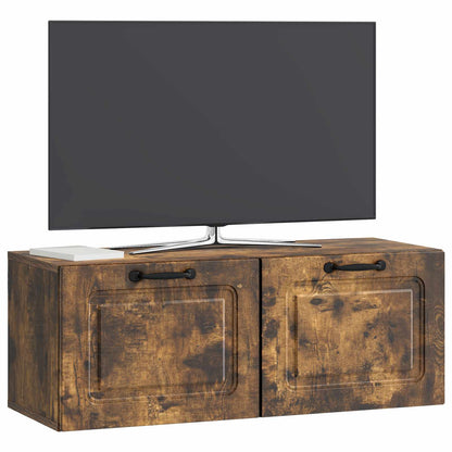 Nástěnná Tv Skříň Nástěnný Kouřový Dub 78,5 X 31 X 30 Cm