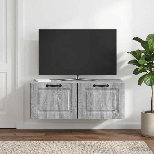 Nástěnná Tv Skříň Nástěnný Šedá Sonoma 78,5 X 31 X 30 Cm
