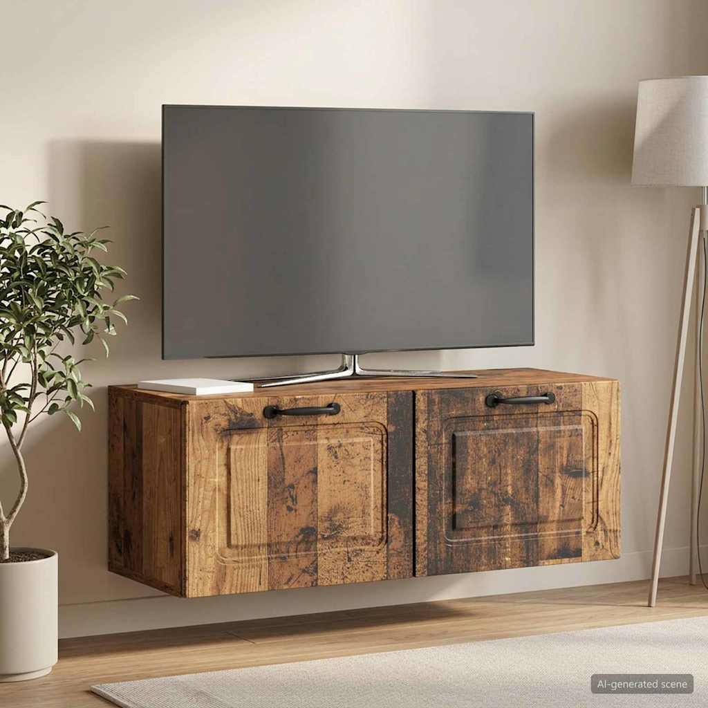 Nástěnná Tv Skříň Nástěnný Staré Dřevo 78,5 X 31 X 30 Cm