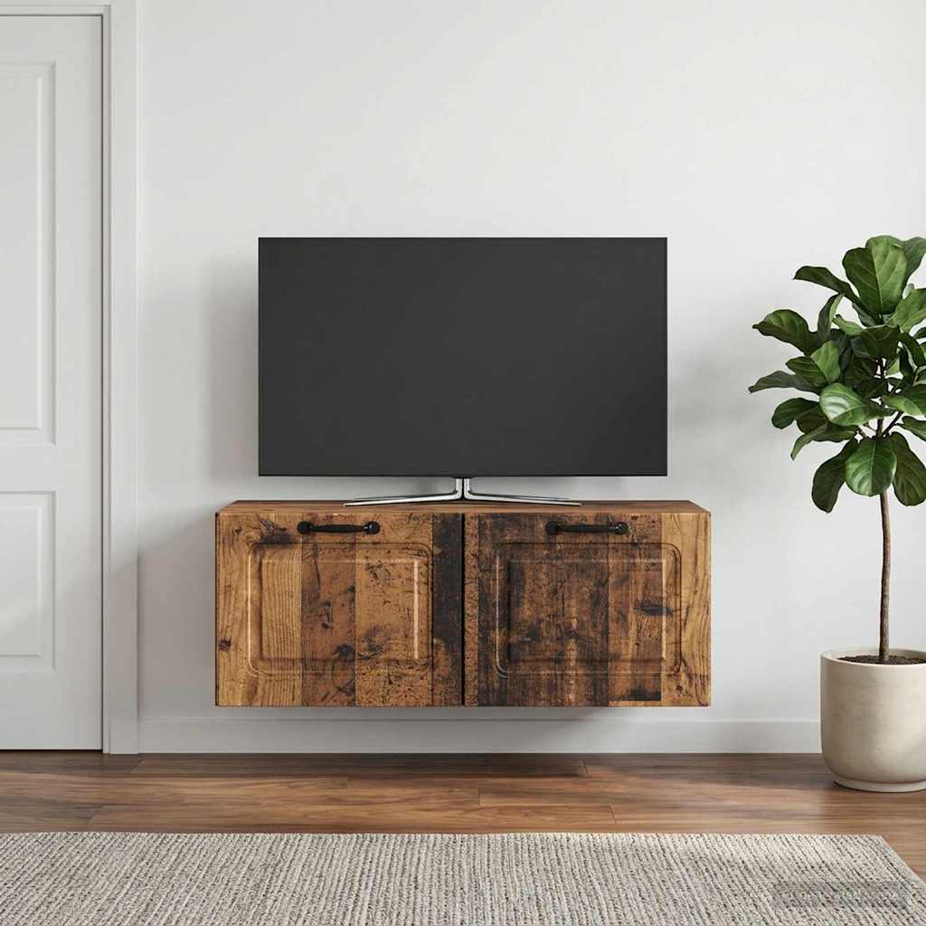 Nástěnná Tv Skříň Nástěnný Staré Dřevo 78,5 X 31 X 30 Cm