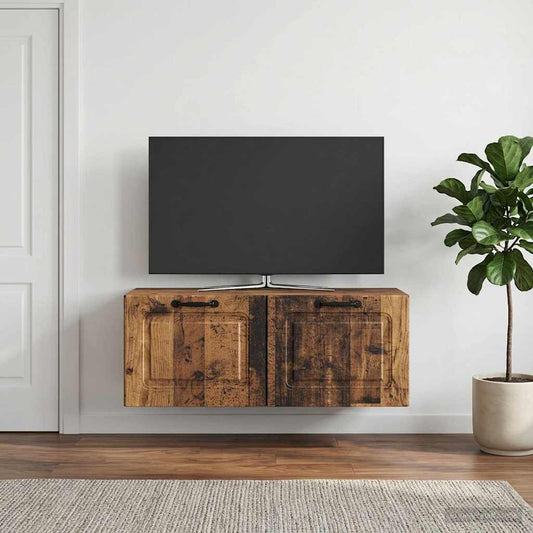 Nástěnná Tv Skříň Nástěnný Staré Dřevo 78,5 X 31 X 30 Cm