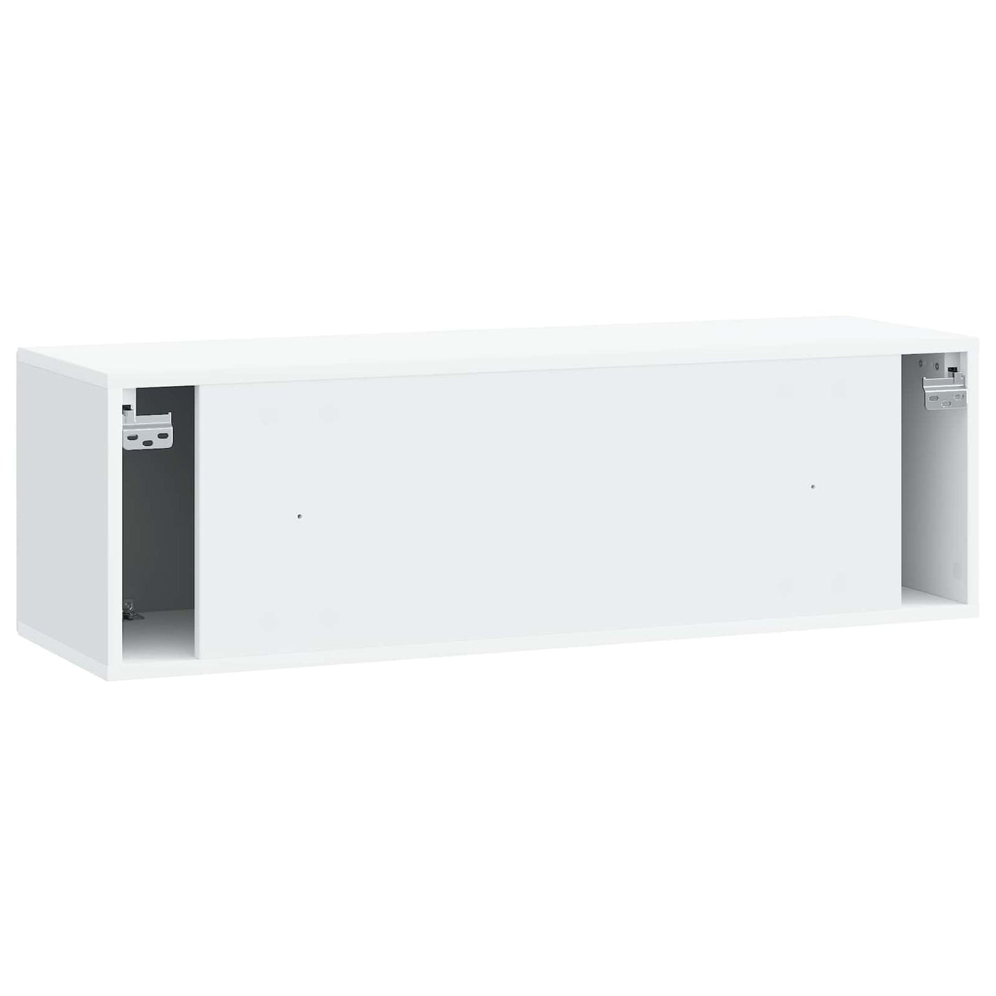 Nástěnná Tv Skříň Bílá 98 X 31 X 30 Cm Kompozitní Dřevo