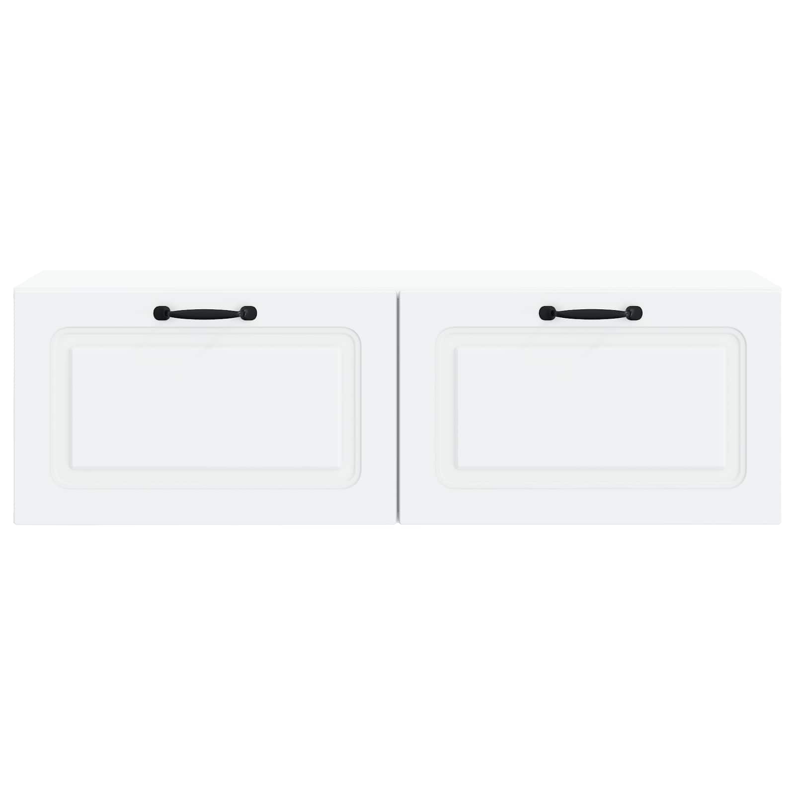 Nástěnná Tv Skříň Bílá 98 X 31 X 30 Cm Kompozitní Dřevo