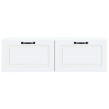 Nástěnná Tv Skříň Bílá 98 X 31 X 30 Cm Kompozitní Dřevo