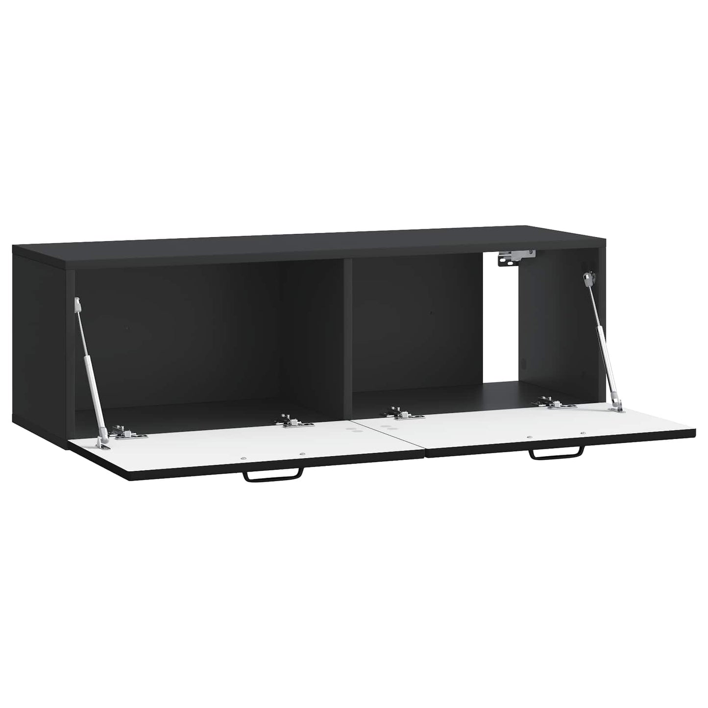 Nástěnná Tv Skříň Černá 98 X 31 X 30 Cm Kompozitní Dřevo