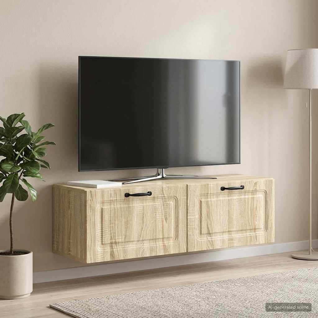 Nástěnná Tv Skříň Dub Sonoma 98 X 31 X 30 Cm Kompozitní Dřevo