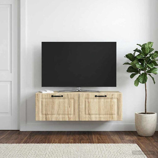Nástěnná Tv Skříň Dub Sonoma 98 X 31 X 30 Cm Kompozitní Dřevo