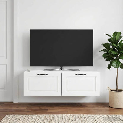 Nástěnná Tv Skříň Bílá S Vysokým Leskem 98 X 31 X 30 Cm