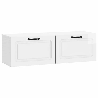 Nástěnná Tv Skříň Bílá S Vysokým Leskem 98 X 31 X 30 Cm