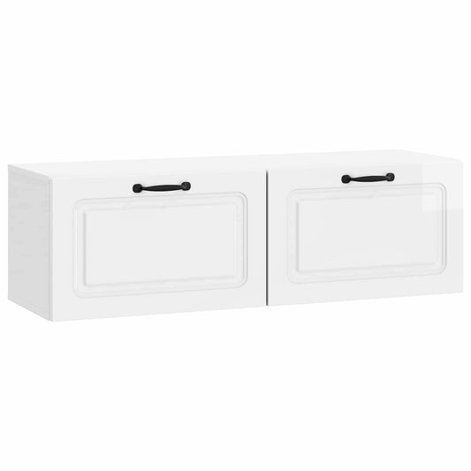 Nástěnná Tv Skříň Bílá S Vysokým Leskem 98 X 31 X 30 Cm