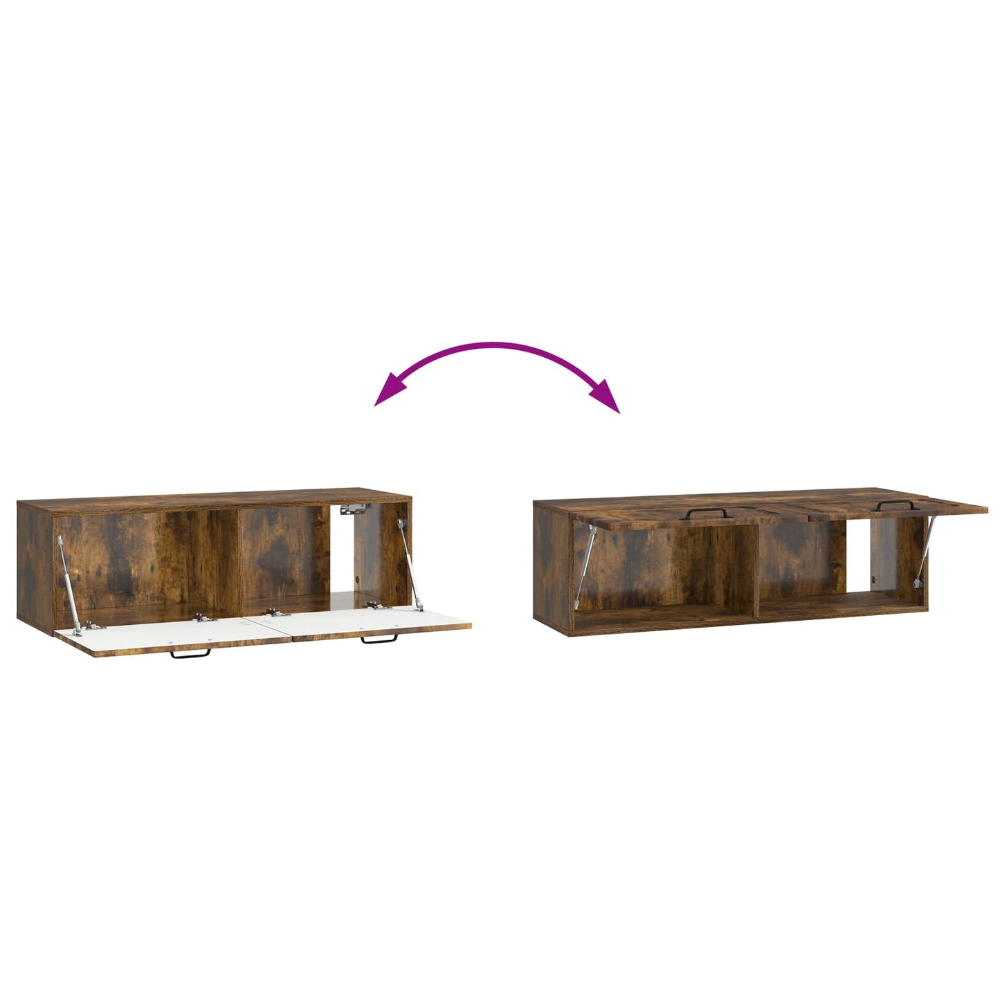 Nástěnná Tv Skříň Kouřový Dub 98 X 31 X 30 Cm Kompozitní Dřevo