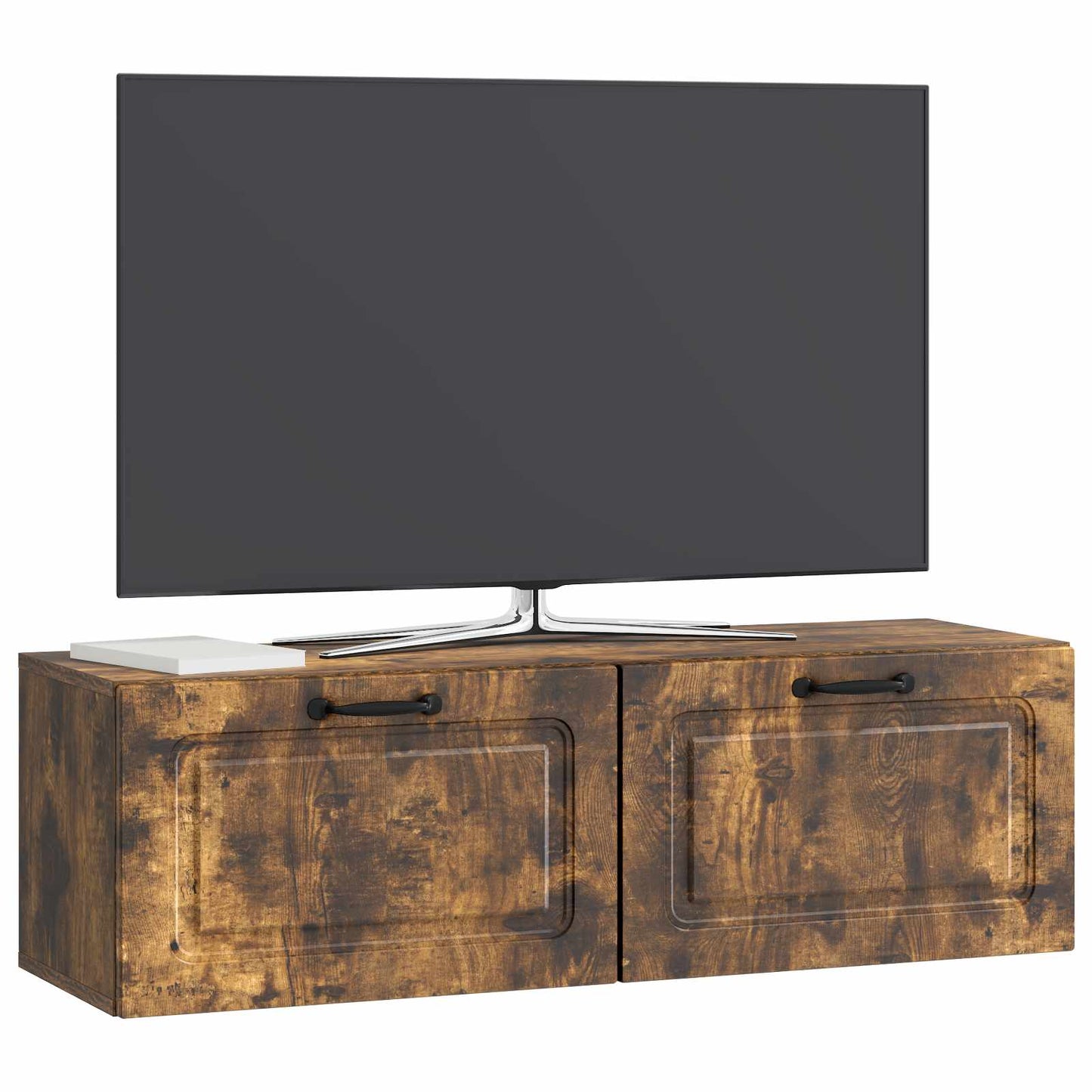 Nástěnná Tv Skříň Kouřový Dub 98 X 31 X 30 Cm Kompozitní Dřevo