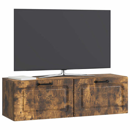 Nástěnná Tv Skříň Kouřový Dub 98 X 31 X 30 Cm Kompozitní Dřevo