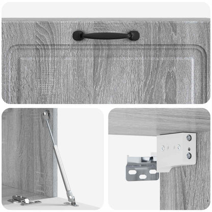 Nástěnná Tv Skříň Šedá Sonoma 98 X 31 X 30 Cm Kompozitní Dřevo