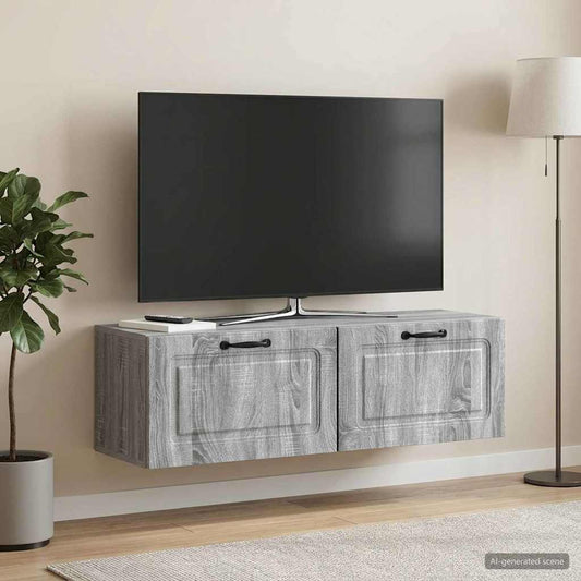 Nástěnná Tv Skříň Šedá Sonoma 98 X 31 X 30 Cm Kompozitní Dřevo