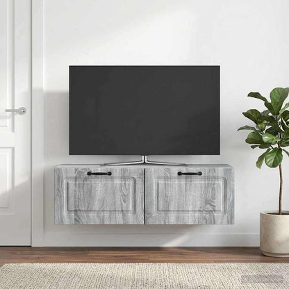 Nástěnná Tv Skříň Šedá Sonoma 98 X 31 X 30 Cm Kompozitní Dřevo