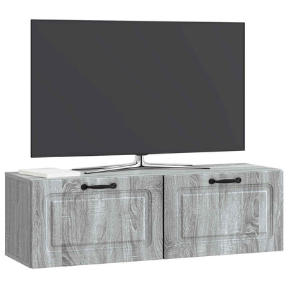 Nástěnná Tv Skříň Šedá Sonoma 98 X 31 X 30 Cm Kompozitní Dřevo