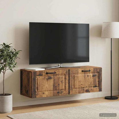 Nástěnná Tv Skříň Staré Dřevo 98 X 31 X 30 Cm Kompozitní Dřevo