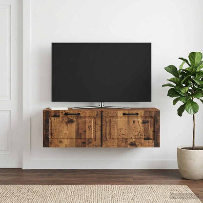 Nástěnná Tv Skříň Staré Dřevo 98 X 31 X 30 Cm Kompozitní Dřevo