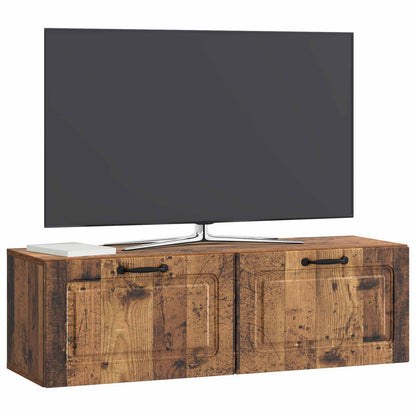Nástěnná Tv Skříň Staré Dřevo 98 X 31 X 30 Cm Kompozitní Dřevo
