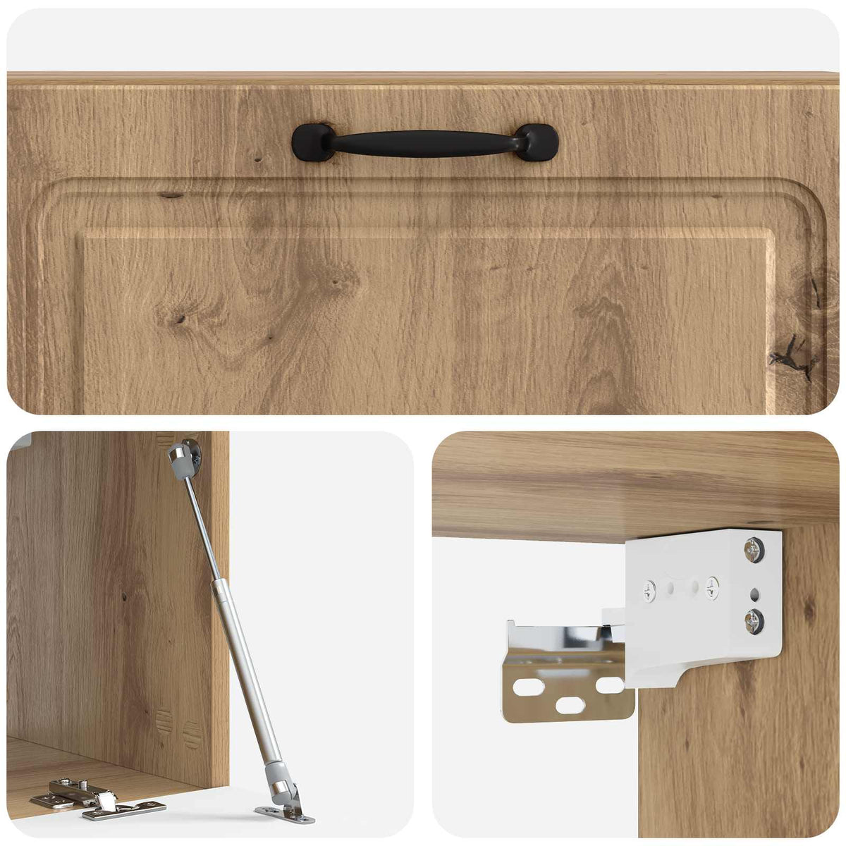 Nástěnná Tv Skříň 98 X 31 X 30 Cm Dub Artisan Kompozitní Dřevo