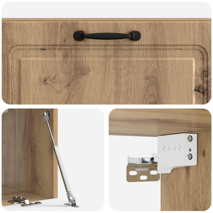 Nástěnná Tv Skříň 98 X 31 X 30 Cm Dub Artisan Kompozitní Dřevo