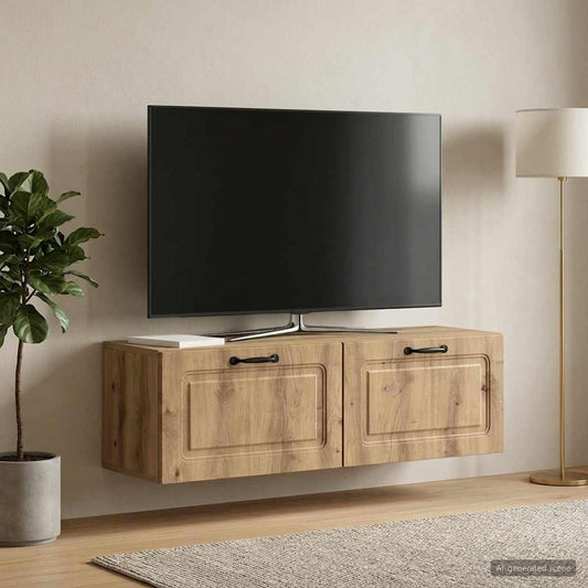 Nástěnná Tv Skříň 98 X 31 X 30 Cm Dub Artisan Kompozitní Dřevo