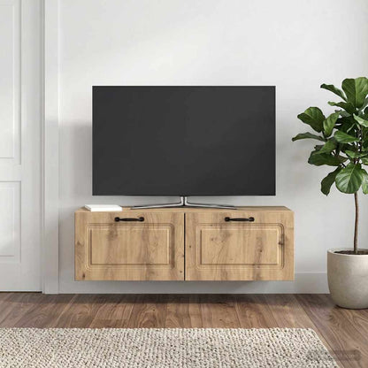 Nástěnná Tv Skříň 98 X 31 X 30 Cm Dub Artisan Kompozitní Dřevo