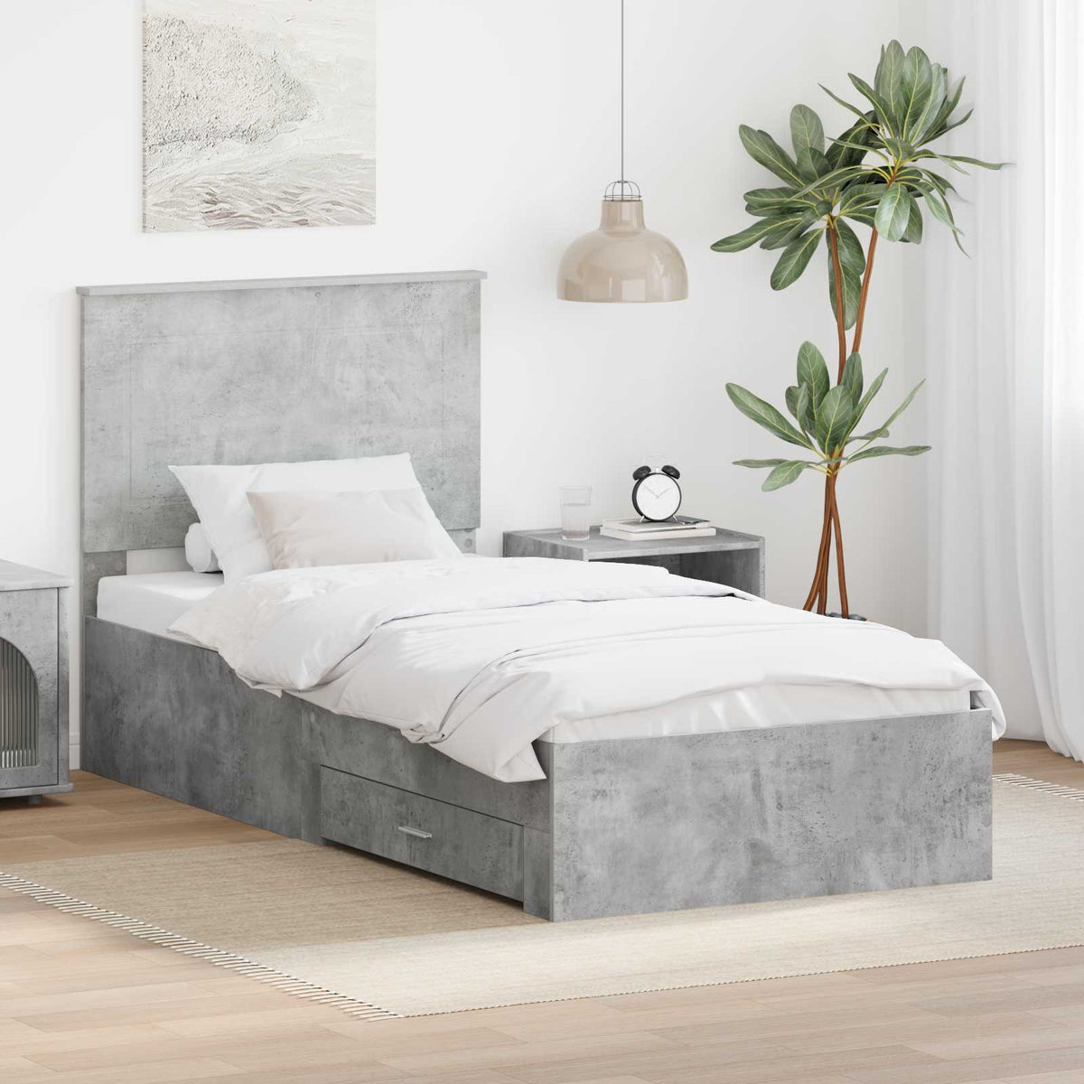 Rám Postele A Stříbrná Kompozitní Dřevo