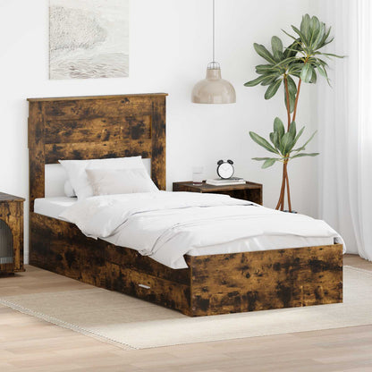 Rám Postele Sonoma Dub A Stříbrná Kompozitní Dřevo