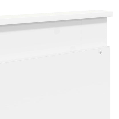 Rám Postele S Čelo Bílá 200 X 200 Cm Masivní Borové Dřevo