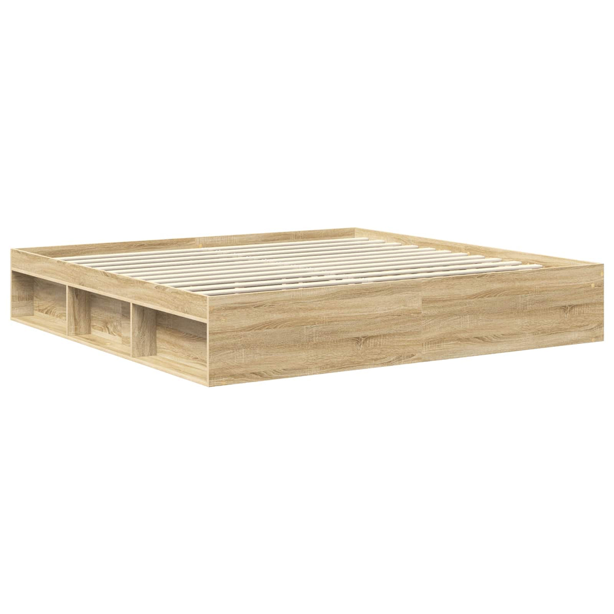 Rám Postele S Čelo Sonoma 200 X 200 Cm Masivní Borové Dřevo