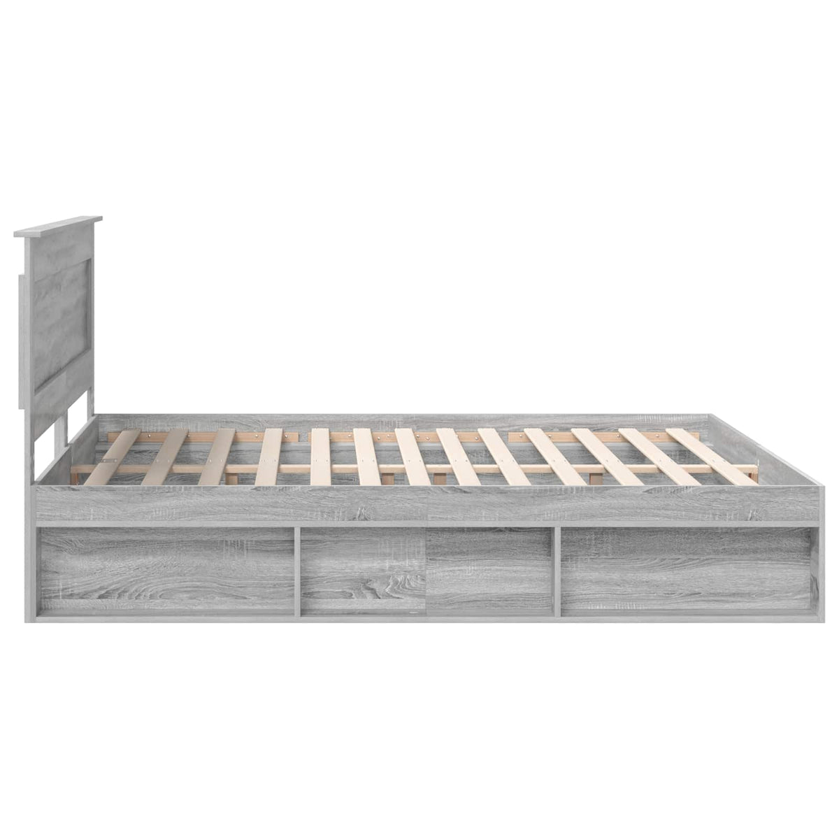 Rám Postele Šedá Sonoma 200 X 200 Cm Masivní Borové Dřevo