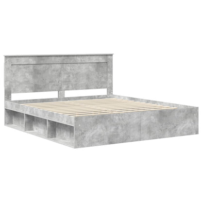 Rám Postele S Čelo Beton 180 X 200 Cm Masivní Borové Dřevo