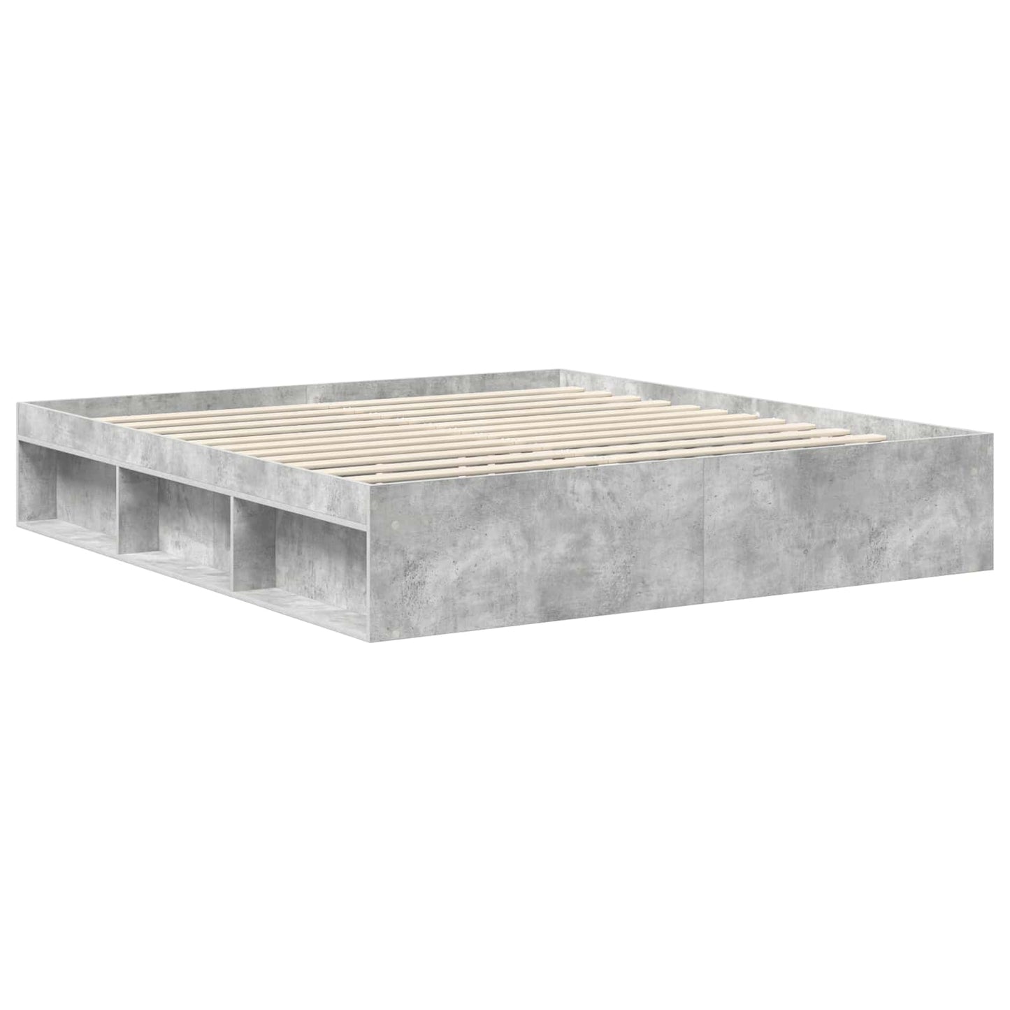 Rám Postele S Čelo Beton 180 X 200 Cm Masivní Borové Dřevo