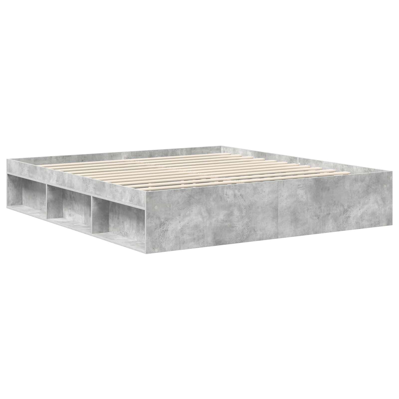Rám Postele S Čelo Beton 180 X 200 Cm Masivní Borové Dřevo