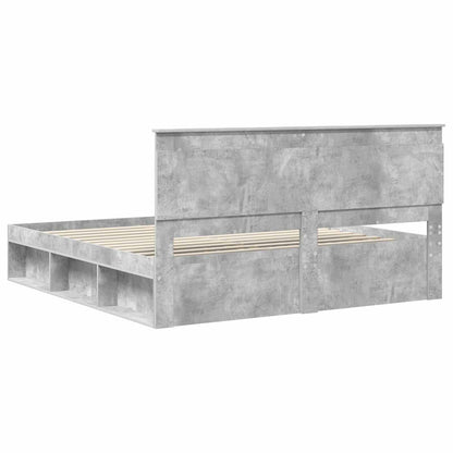 Rám Postele S Čelo Beton 180 X 200 Cm Masivní Borové Dřevo