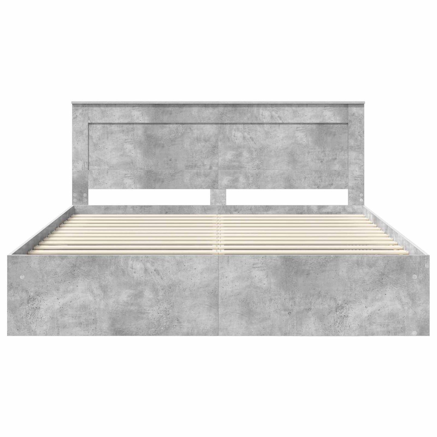 Rám Postele S Čelo Beton 180 X 200 Cm Masivní Borové Dřevo