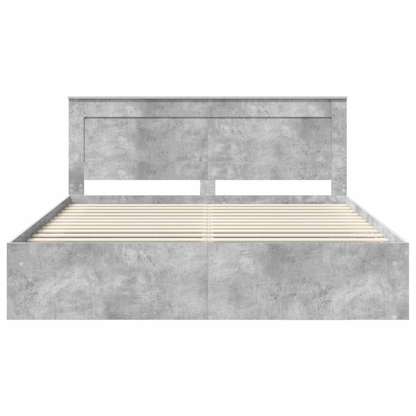 Rám Postele S Čelo Beton 180 X 200 Cm Masivní Borové Dřevo