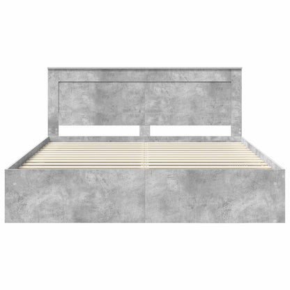 Rám Postele S Čelo Beton 180 X 200 Cm Masivní Borové Dřevo