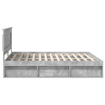 Rám Postele S Čelo Beton 180 X 200 Cm Masivní Borové Dřevo