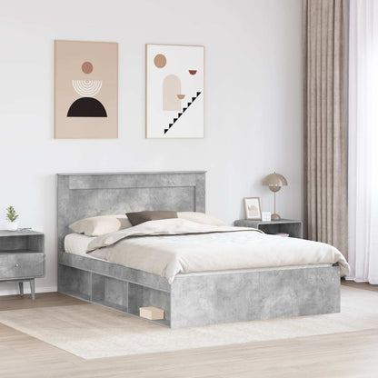 Rám Postele S Čelo Beton 160 X 200 Cm Masivní Borové Dřevo